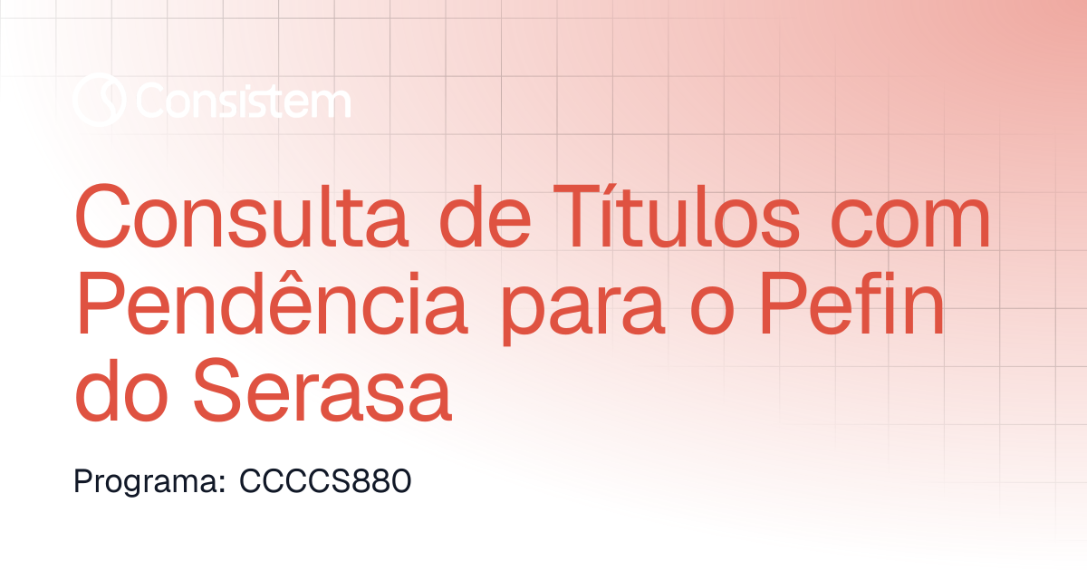 Consulta de Títulos com Pendência para o Pefin do Serasa | Financeiro ...
